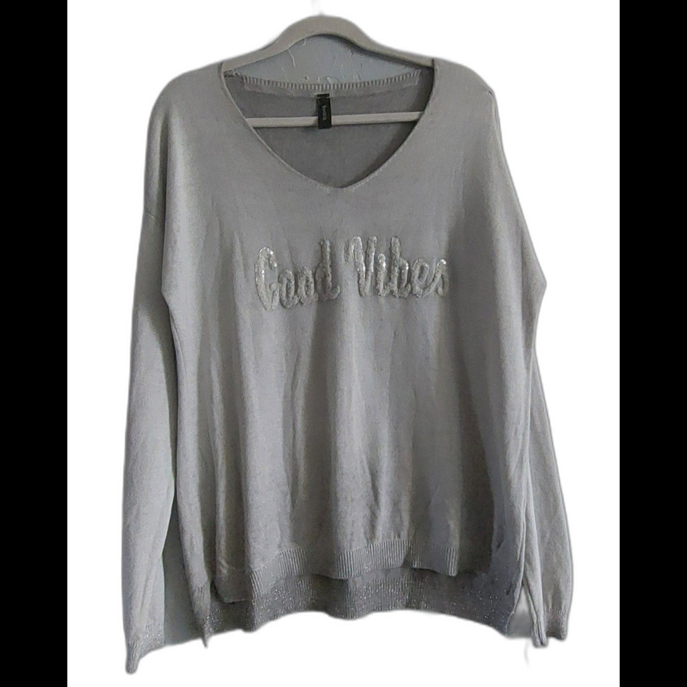 Venti6 Tops Sweater Women Size M,Italy,,Modal Spandex, Gray.